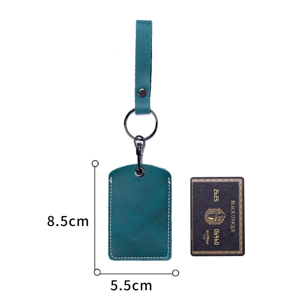 A2731 Cow Leather Doorlock Access Keychain Control Tokey Keyfob ID Card Holder Bag Key Ring Tags