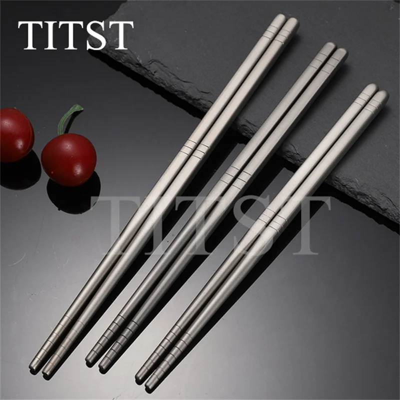 TITST Cutlery Tableware lightweight healthy  eco friendly  Titanium Chopsticks ( 1 Pair )