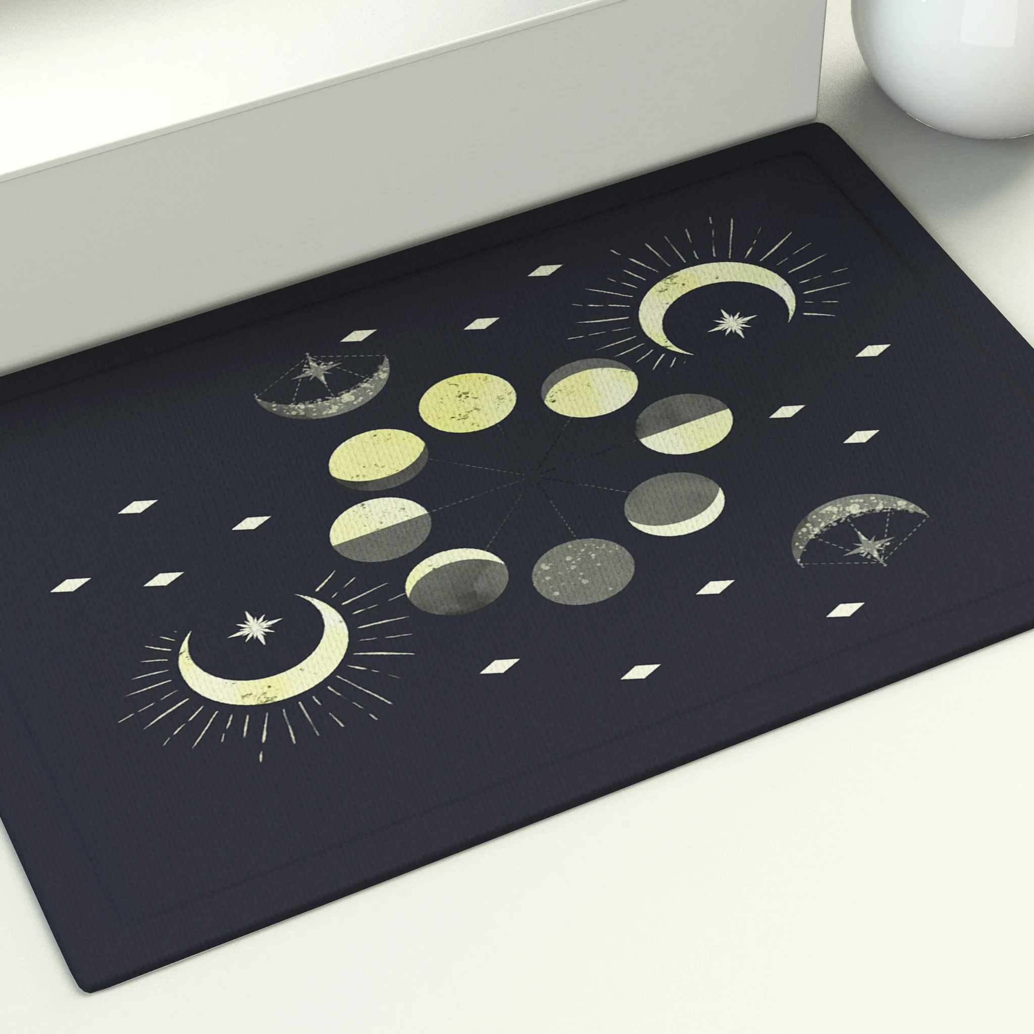 إجمالي الكسوف القمري حصيرة جميلة رومانسية ممسحة المعيشة ديكور غرفة نوم المطبخ مكافحة زلة منطقة السجاد ديكور المنزل الفن السجاد #4