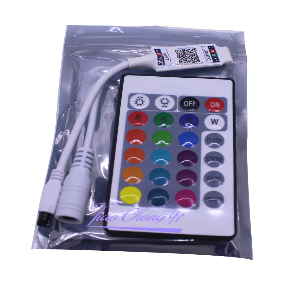 24key IR remote Bluetooth-Compatible App LED RGB Controller DC5-12V Smart Controller for SMD 2835 5050 RGB LED Strip Lights