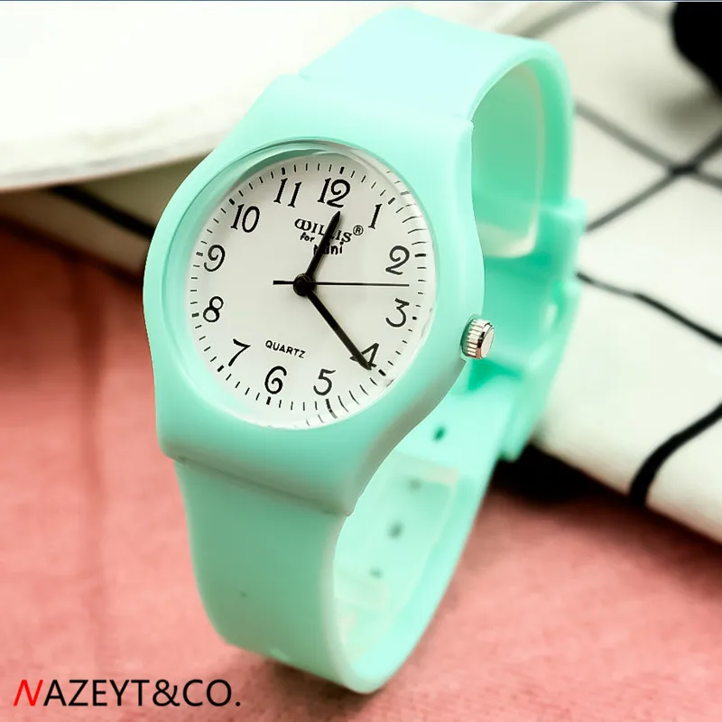 

NAZEYT woman watch high quality student girls colorful jelly quartz wristwatch unisex simple design waterproof gift dresswatch