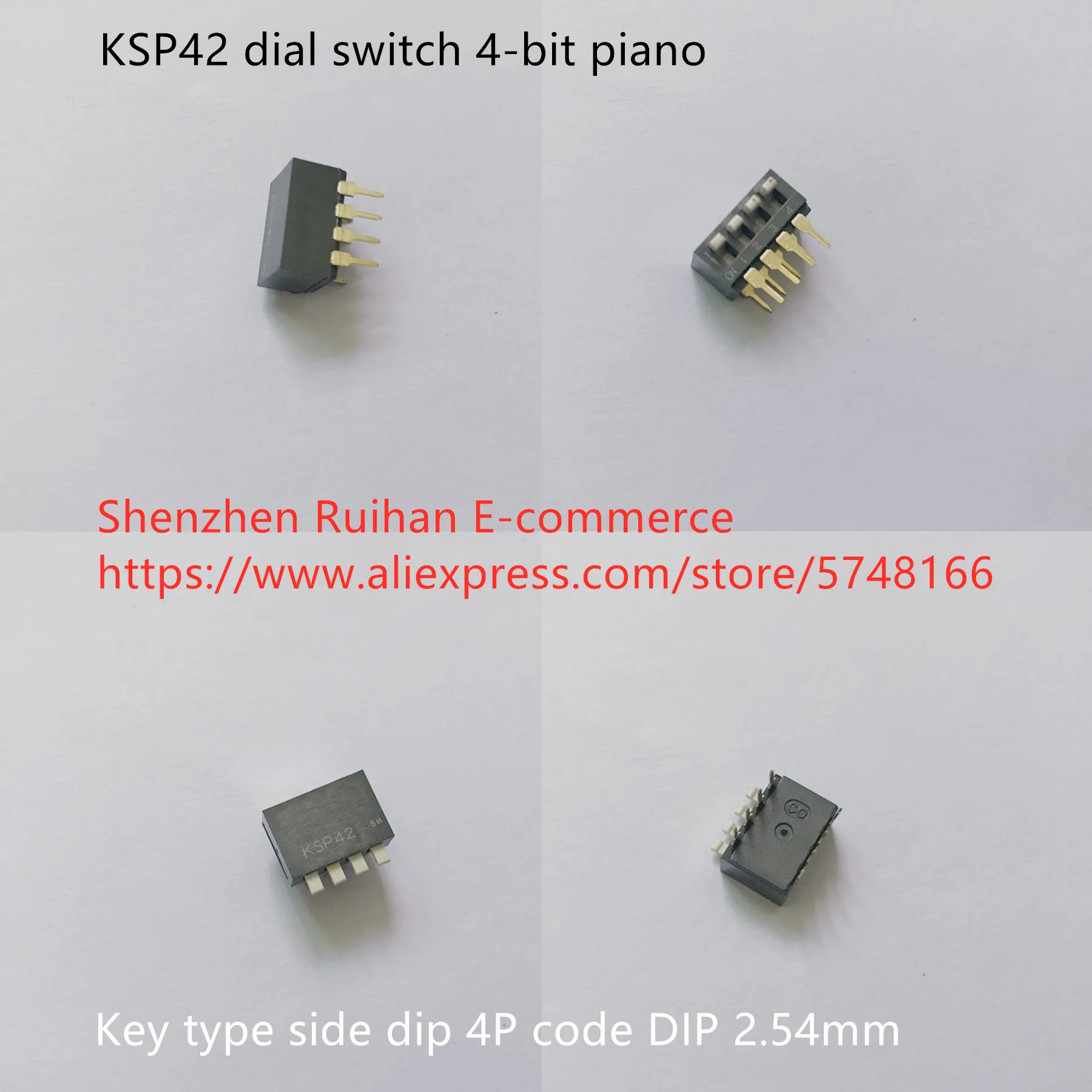 

Original new 100% KSP42 dial switch 4-bit piano toggle P=2.54mm