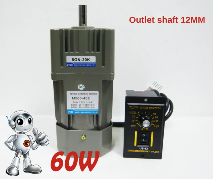 

AC 60W 220V AC Gear Motor, M560-402 Speed / Variable Speed Motor Ordinary Type 7.5rmp 15rmp 35rmp 45rmp 90rmp 108rmp