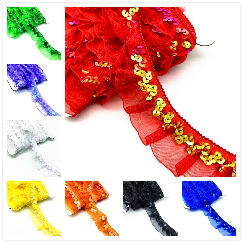 25mm Stretch Lace Trims Elastic Ribbon Stage Performance Party Cosplay Wedding Clothes DIY Sewing Garments Accessories #Ro