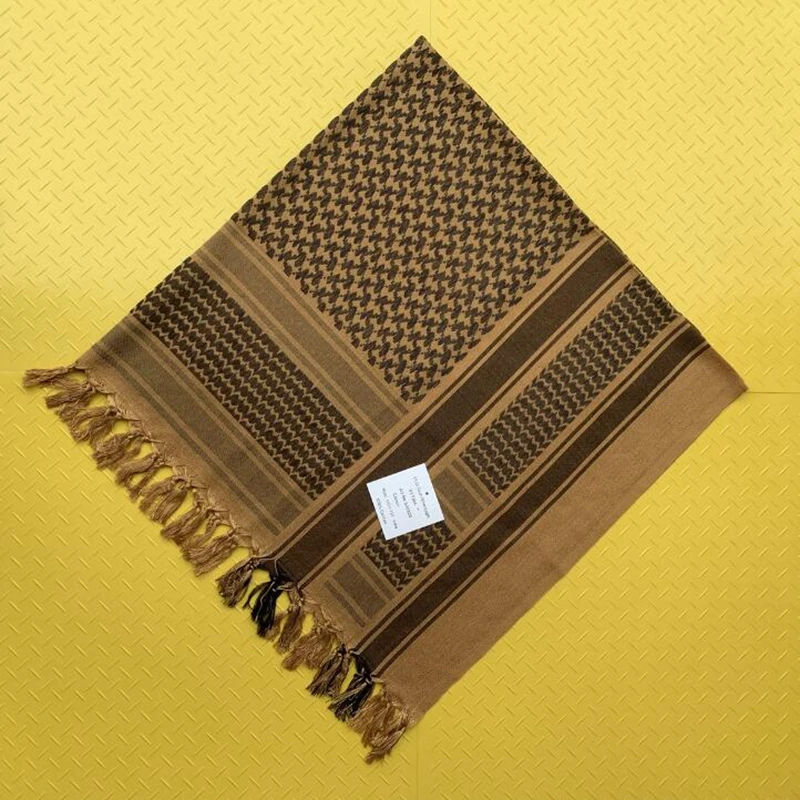 Tactical Keffiyeh Shemagh Arab Scarf Lightweight Shawl Neck Cover Military Hunting Desert Outdoor Windproof Cotton Shawl Scarf