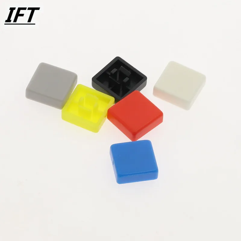 50pcs  A14 Short Feet Square Switch Button Cap Match 12*12*7.3 Switch use