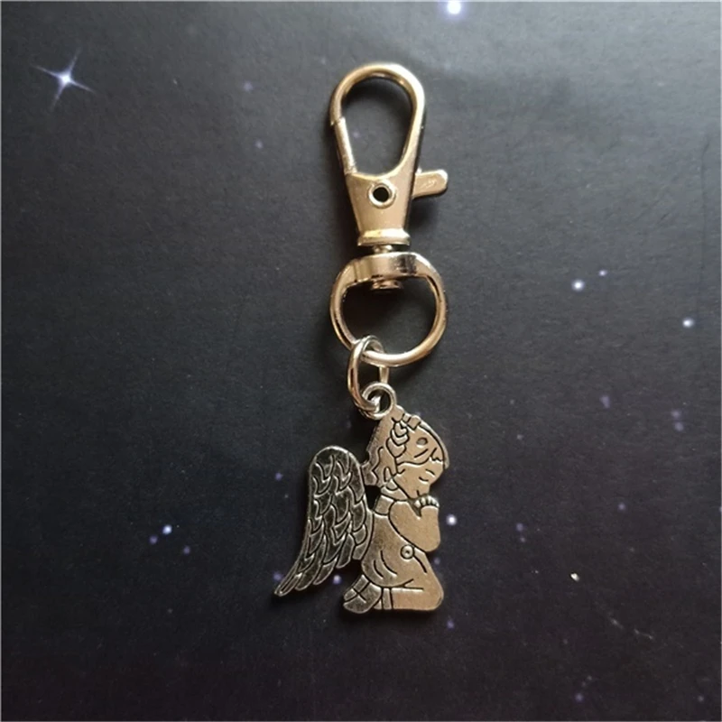 Praying Angel Keychain, Praying Angel Charm, Praying Angel Pendant, Praying Angel Jewelry, Angel Key Ring,Memorial Gift