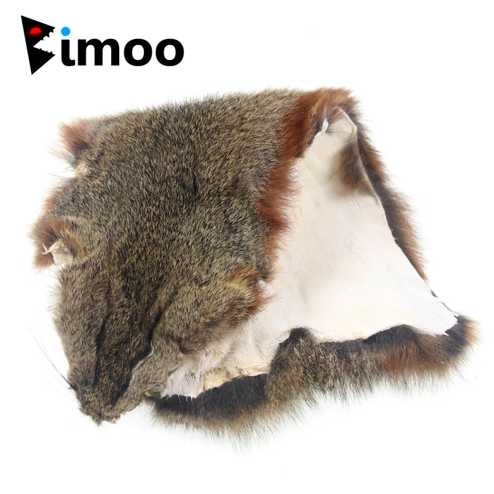 Bimoo Whole Squirrel Skin Fly Tying Dry Fly Nymph Bug Dubbing Material Thick Soft Hair Squirre Fur 7 Colors