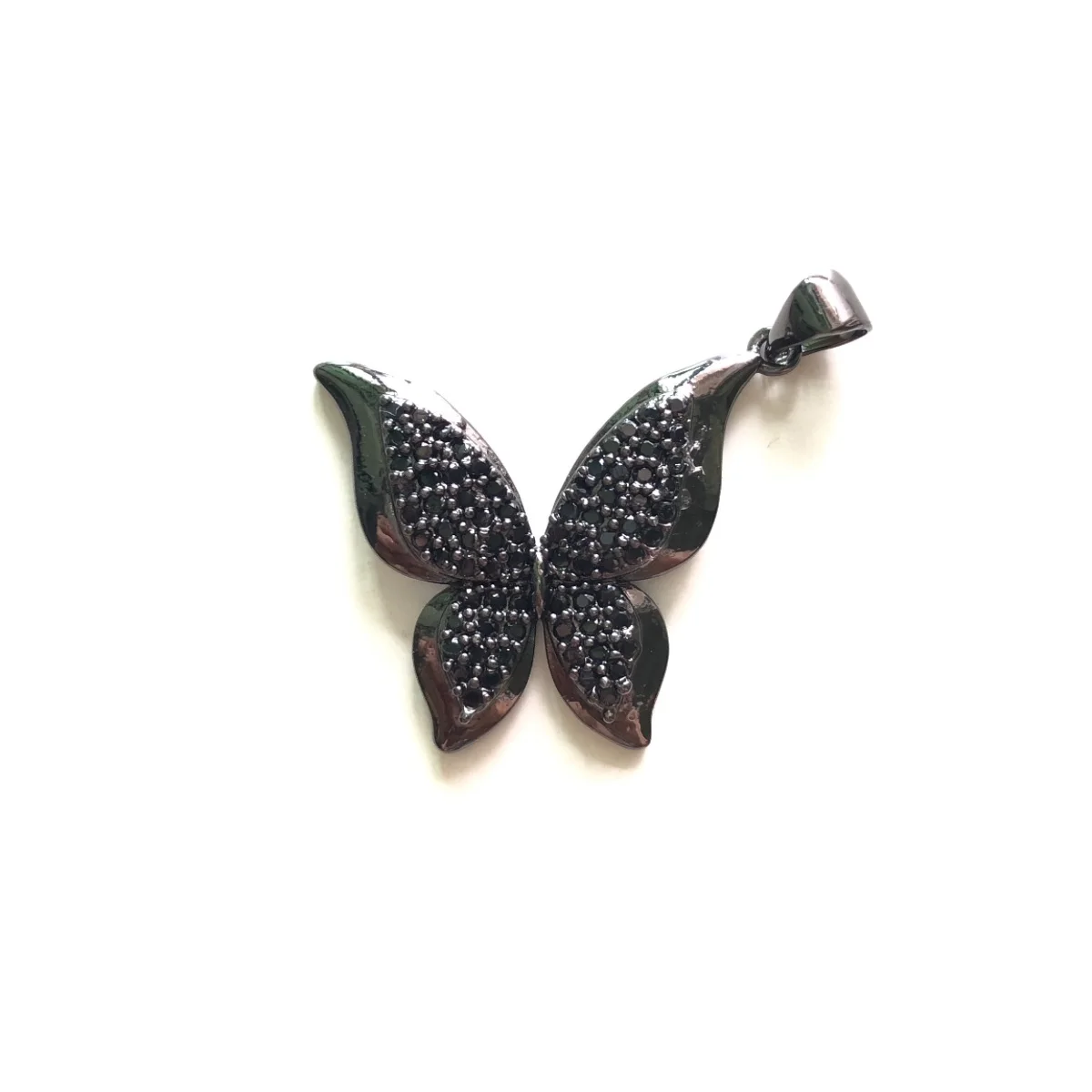 5pcs Butterfly Charm for Women Bracelet Bling Cubic Zirconia Pave Trendy Pendant for Necklace Jewelry Making Accessory Wholesale