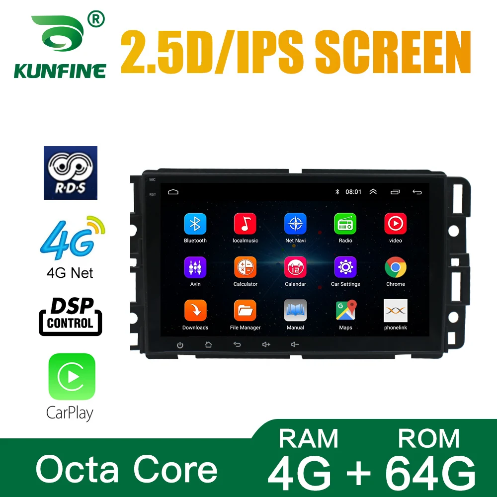 

Автомобильная стереосистема для Buick GMC Chevrolet Android Octa Core 4 ГБ 64 ГМ Автомобильный DVD GPS-навигатор Player Deckless Car Radio