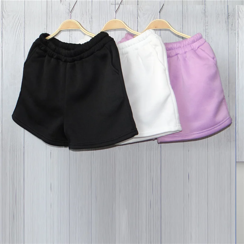 Verão esportes bicicleta shorts feminino solto cintura alta pernas largas respirável casa casual quente seção fina simples roxo shorts