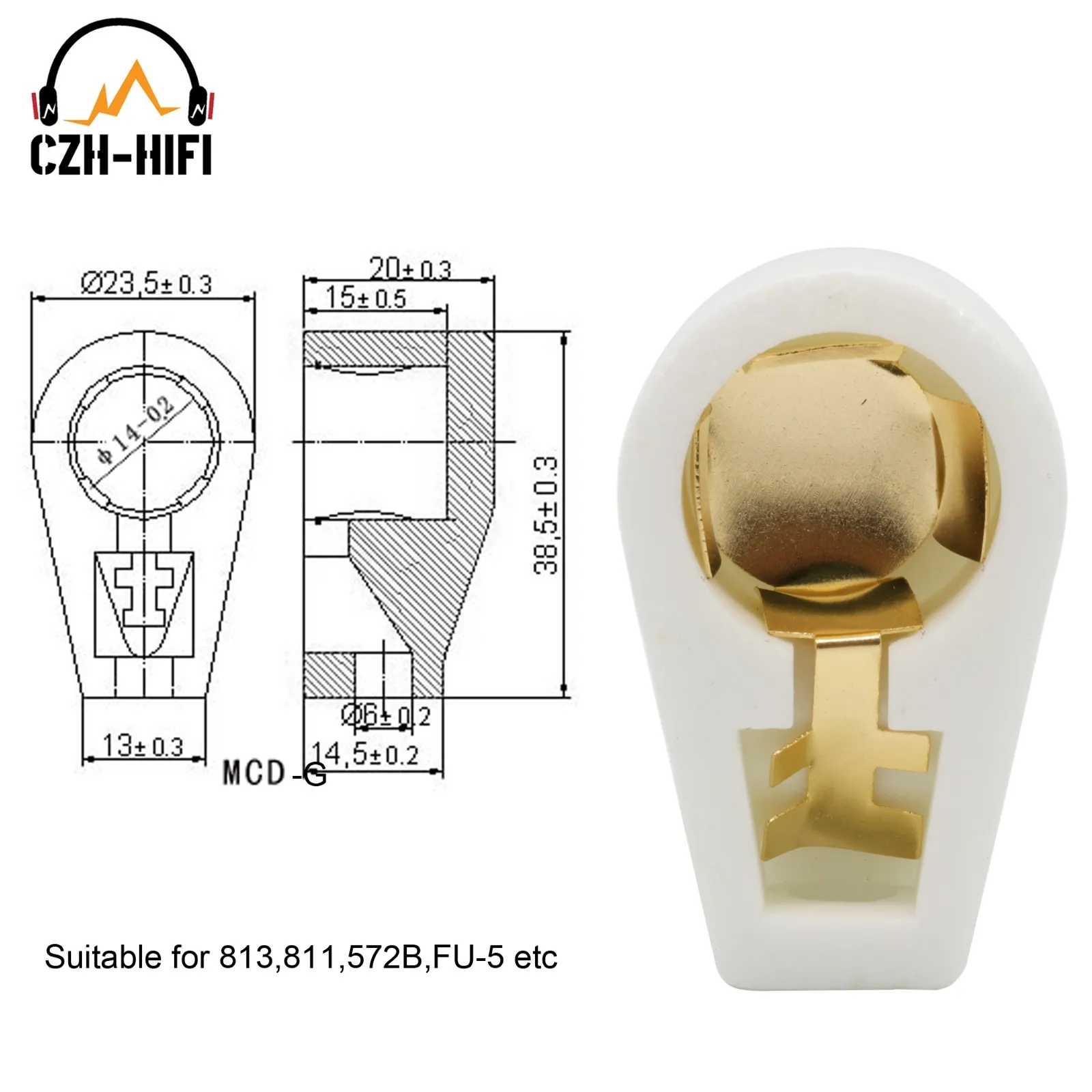 10 stücke Keramik Vakuum Rohr Anode Platte Kappe Hut für 813,811,572B,FU-5,807,FU-7,FU-25,6146B,EL504 FU-519 EF37 6P13P, 6Z18,1625 – Detail 8