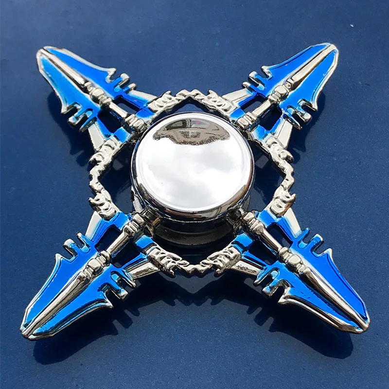 Zinc Alloy Fidget Spinner Metal Fidget Hand Finger Focus Toy Smooth Electroplate Rainbow Hybrid Bearing Toys Relieves Stress