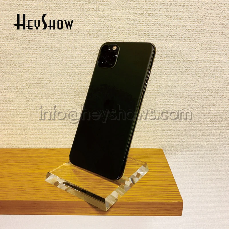 Universal Acrylic Phone Stand, Transparent Phone Holder Base, Mobile Power Support, Handheld Display,Stable for Retail Store