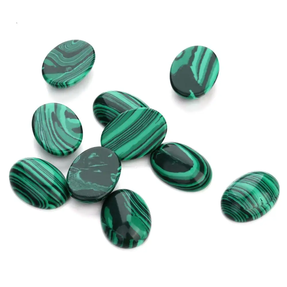5-10pcs/lot Natural Bulk Stone Beads 10x14 13x18 18x25mm Flat Back Oval Onyx Cabochons Stone Bead for DIY Jewelry Making Pendant
