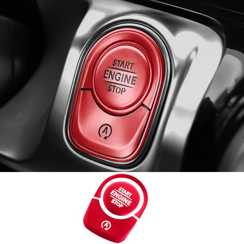 

Car Styling for Mercedes Benz A Class W177 GLE W167 GLB Interior Auto Start Stop Engine Push Switch Buttons Cover Stickers Trim