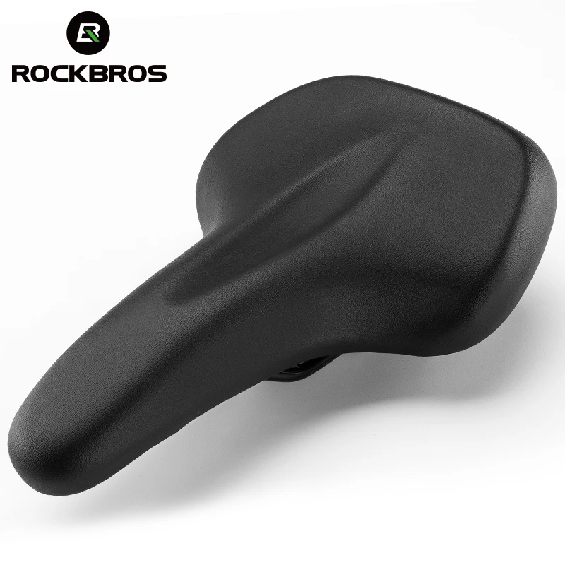 ROCKBROS Bicycle Saddle PU Shockproof Comfortable 172MM Widened Tail Removable Clip Women Men MTB Seat Saddle Bike Accessories