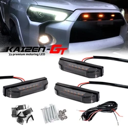 Amber /White LED Car Front Grille Light assemblies with Wiring Harness Kit For 2007-2014 Toyota FJ Cruiser Parking/Driving Light