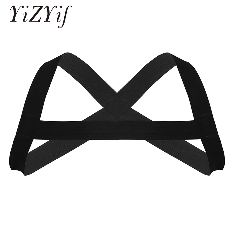 Harness Men Sexy Clubwear Shoulder Straps X-Shape Back Elastic Shoulder Chest Muscle Harness Belt Punk Costume Strap Lingerie