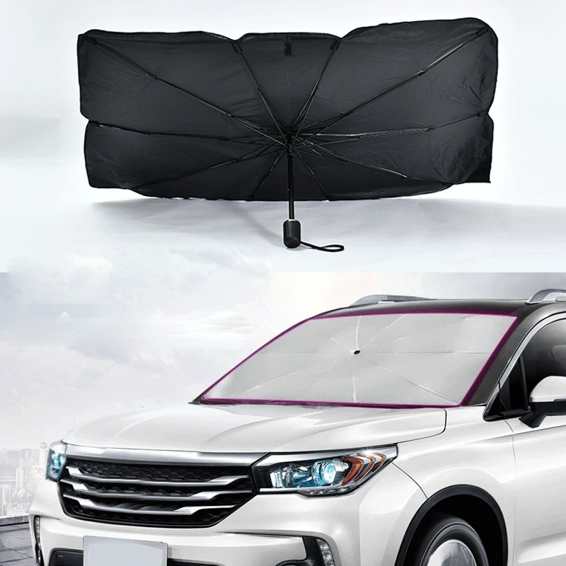 Car Windshield Cover UV Protection Sun Shade Front Window Interior Protection Folding Sunshade Umbrella Big Size