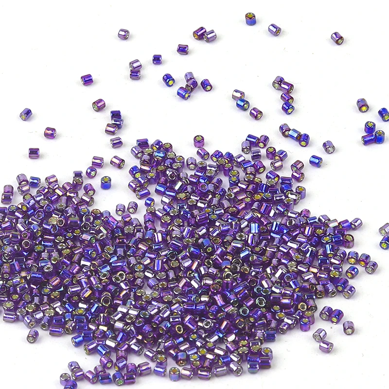 1000 Pcs/Bottle Real Spacer Beads 24 Colors Dia 2mm Hole 0.8mm Glass Seed Bead For Making Necklace Bracelet Jewelry Findings