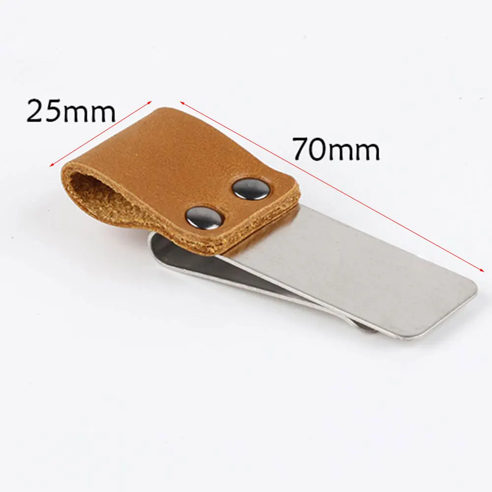 Metal Leather Pen holder Brass and Stainless steel Pencil clip for Genuine Leather notebook Journal diary