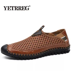 New Men's Casual Shoes Summer Breathable Mesh Men's Shoes Men Fashion Loafers Soft Comfortable Flats Zapatos Hombre  Size 38-48