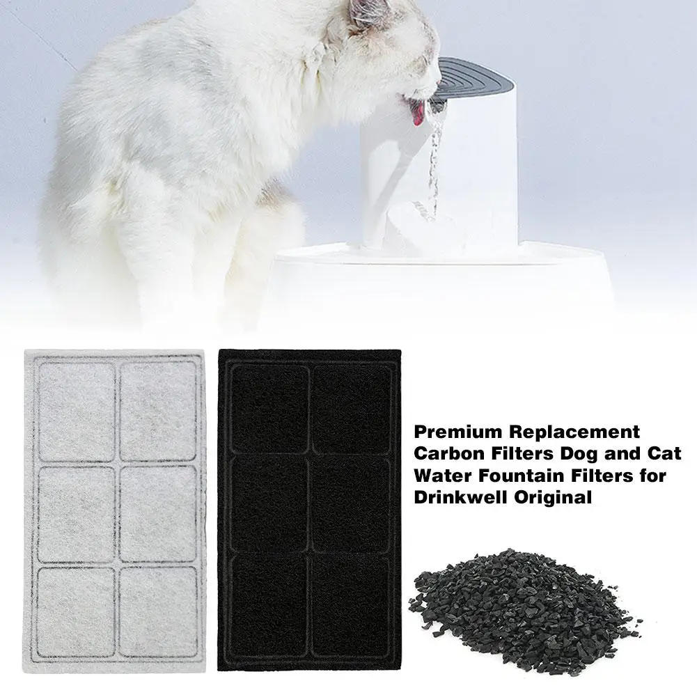 

2pcs Replaced Activated Carbon Filter Cat Water Drinking Fountain Replacement Accessories For Drinkwell Pet Water Dispenser