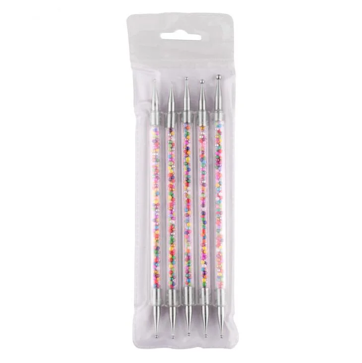 5 Cái Nhiều Màu Sắc Móng Tay Nghệ Thuật Dotting Bút Hai Đầu Kim Cương Giả Ngẫu Nhiên Sơn Ba Lan Gel Acrylic Tranh Làm Móng Tay