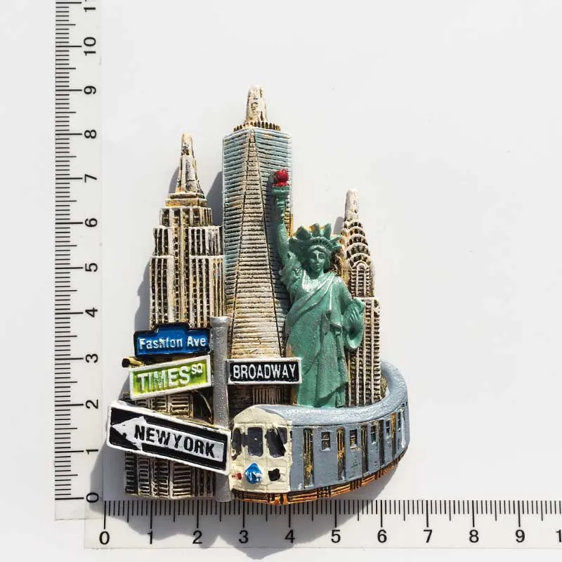 United States Travel Fridge Magnet Set The Statue of Liberty Broadway Landmark of New York Souvenir Magnet Refrigerator Decor