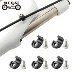 MUQZI 5/10pcs Fork Brake Cable Guide Bike Brake Cable Adapter Brake Hose Clamp MTB Bike Bicycle Fork Repair Part