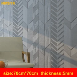 3d Wall Stickers Wallpaper Living Room Bedroom Decoration Room Simulation Wood Grain Personality Creative Anti-collision Sticker