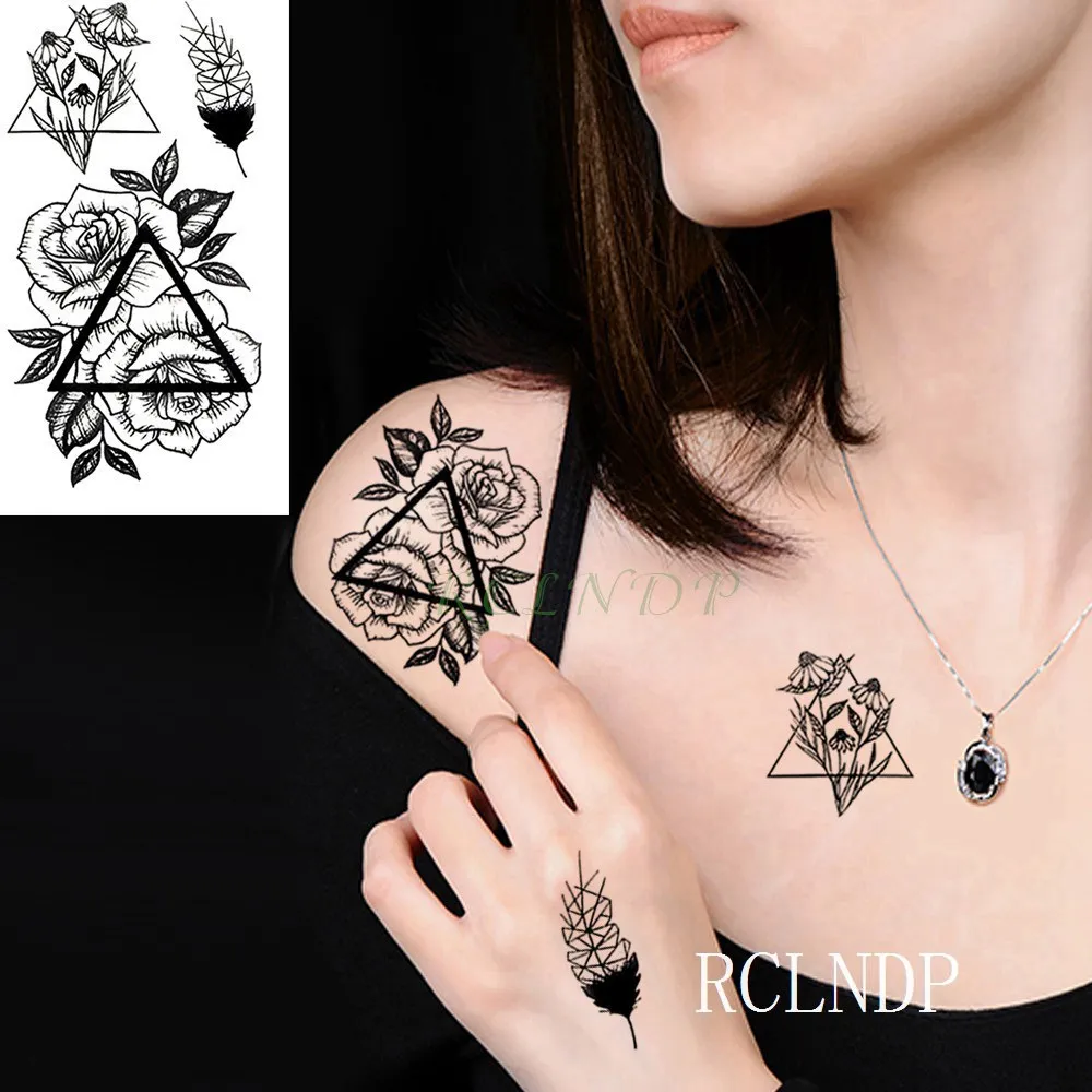 Waterproof Temporary Tattoo colorful moth orchid tatto stickers flash tatoo fake tattoos for girl women lady