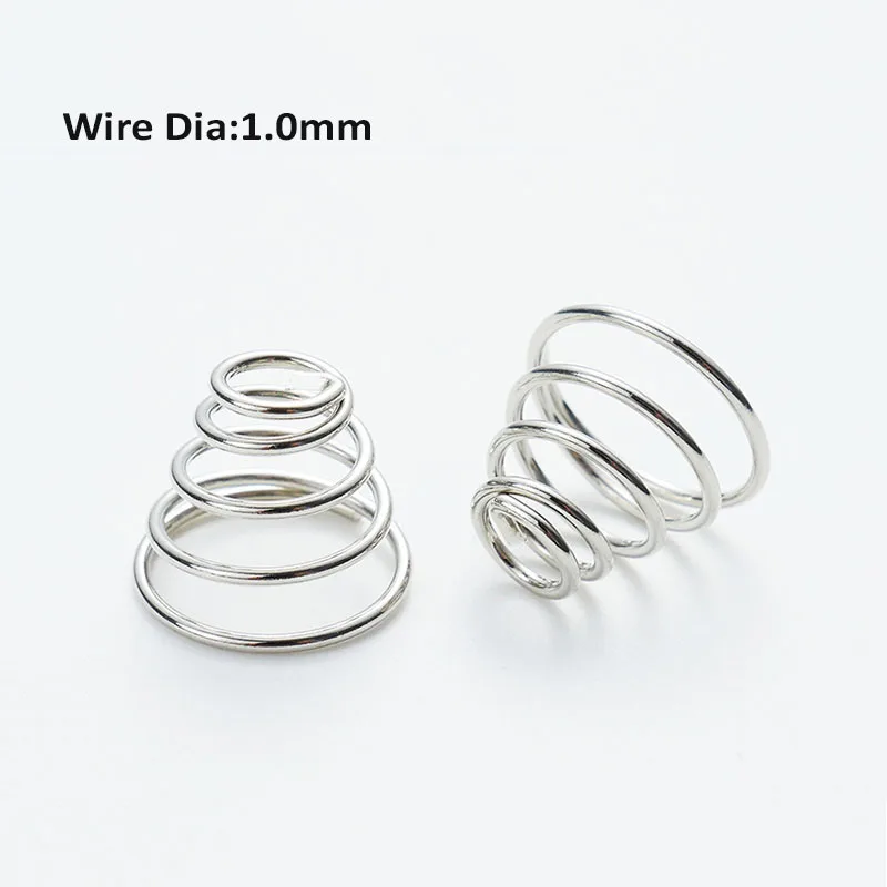 Conical Compression Springs Tower Spring 304 Stainless Steel Taper Pressure Spring Wire Diameter 1mm