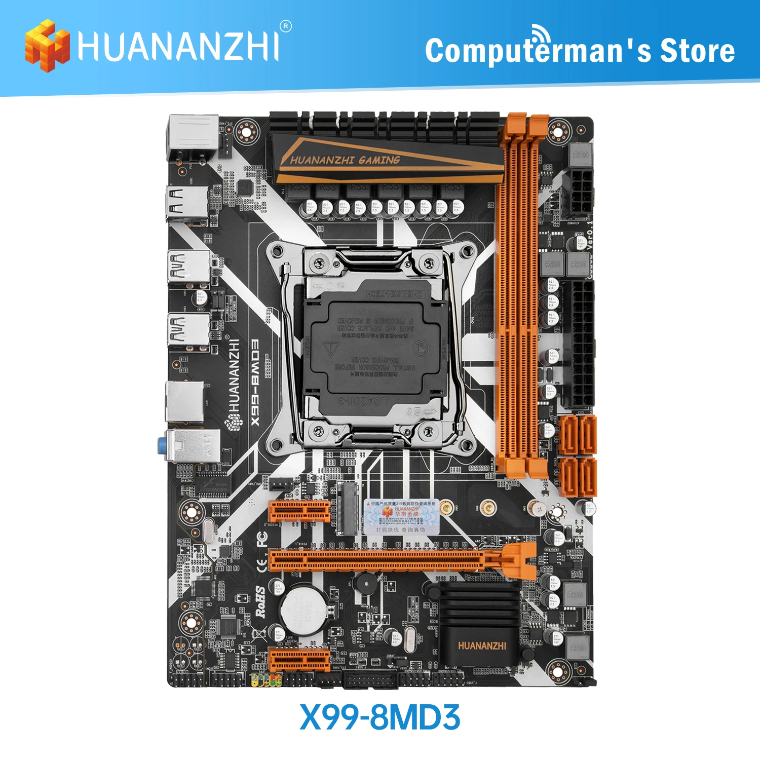 

HUANANZHI X99 8M D3 LGA 2011-3 X99 Motherboard support Intel XEON E5 2696 2678 2676 2673 2666 V3 DDR3 RECC NON-ECC memory RU