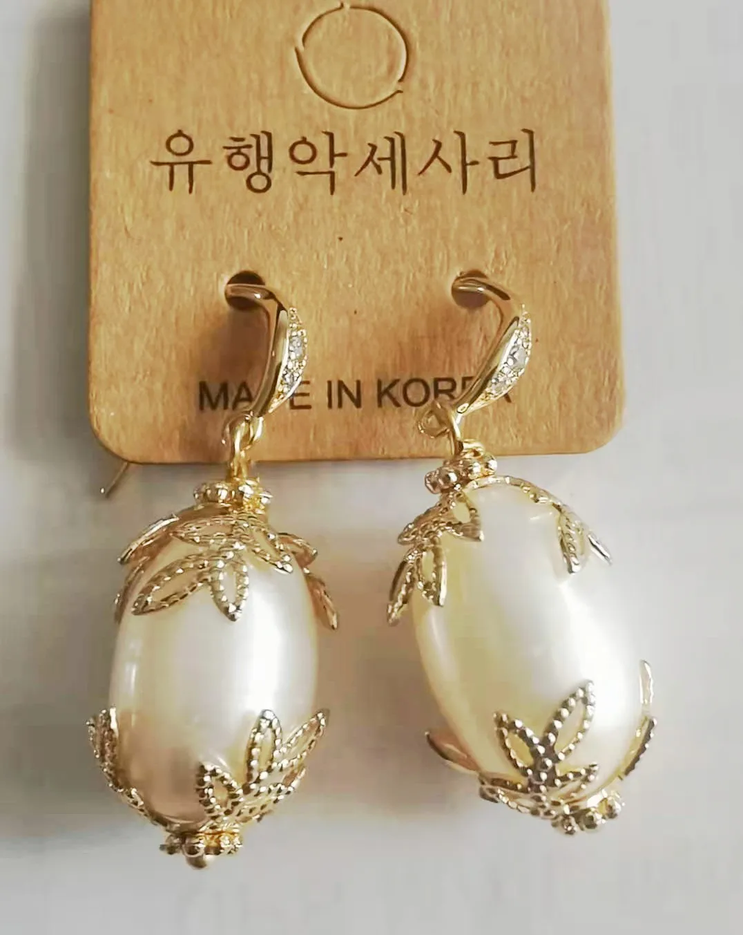 

New s925 sterling silver earrings natural freshwater pearls Korean fashion temperament women