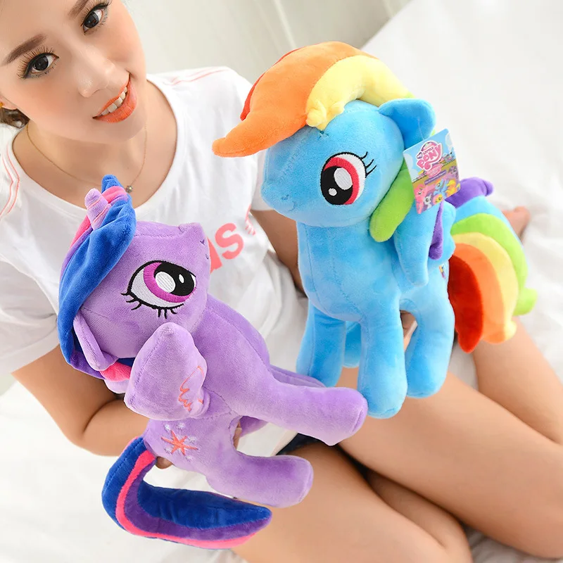 22- 40cm My Little Pony Toy Stuffed Plush Doll Pinkie Pie Rainbow Dash Movie&TV Unicorn Toys Friendship Is Magic For Girls Gifts