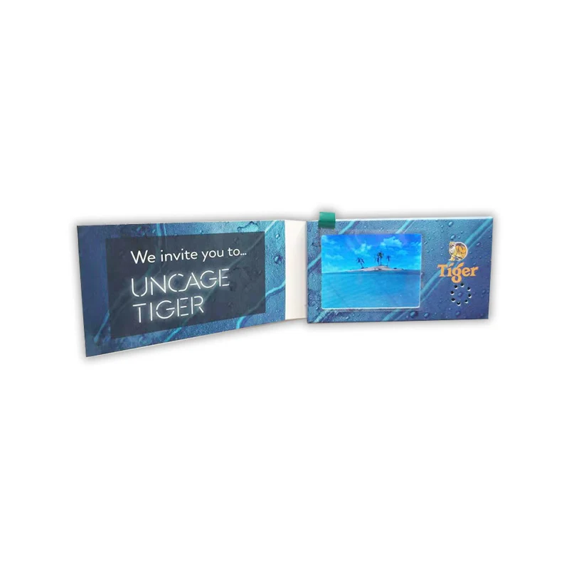 High Quality 2.4 Inch LCD Screen Video Greeting Card With 128MB Memory For Business