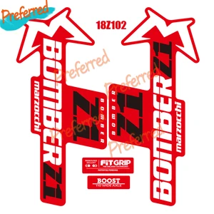 Marzocchi-Bomber Z1 Aufklebergabel, heiße Fahrradaufkleber, PVC-Abziehbilder, Schnitt, Mountainbike, MTB, Style 2018 10 Hauptaufhängungs -Marzocchi - №3
