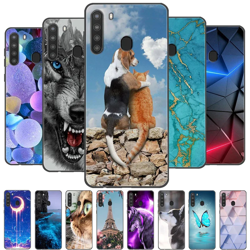 For Samsung A21 Case Phone Cover Silicone Soft TPU Back Cover for Samsung Galaxy A21 Case 6.5 inch A215U A215 A 21 Fundas Bumper