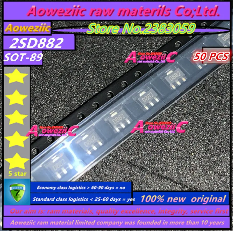 Aoweziic 2019 + 100 ٪ جديد الأصلي 2SB772 B772 2SD882 D882 SOT-89 ثلاثة محطة الجهد المنظم الترانزستور
