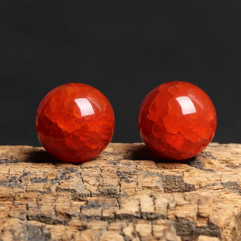 4A Natural Red Dragon Agate Quartz Crystal Single Bead DIY Jewelry Making