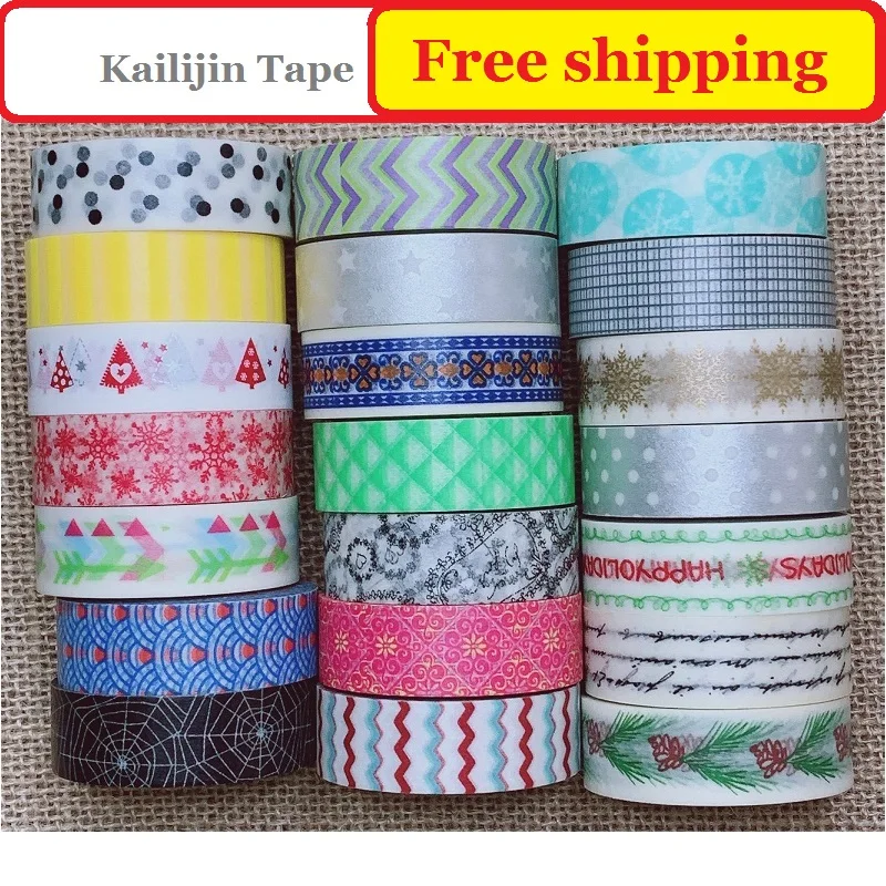 Holiday Washi Tape Basic Pattern Washi Paper Tape DIY Decoration Washi Tape