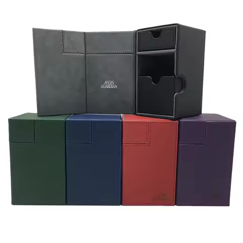 Mid-Large Size Premium TCG Deck Box PTCG MTG Card Case For 100+ Sleeved Trading Card Game