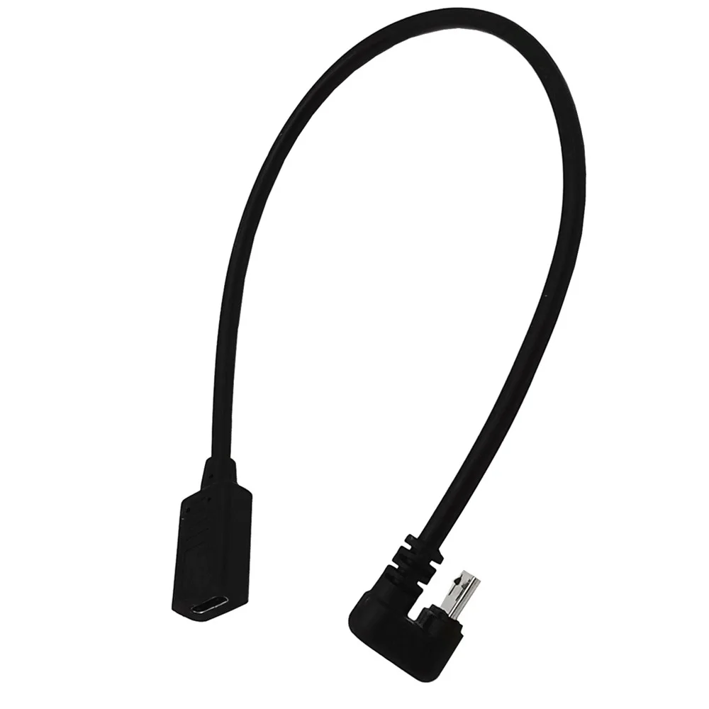 Cable adaptador de datos de 180 m/30cm, Micro usb de ángulo ascendente de 3,1 grados, USB 0,3 tipo C hembra a Micro USB macho, convertidor de carga de USB-C