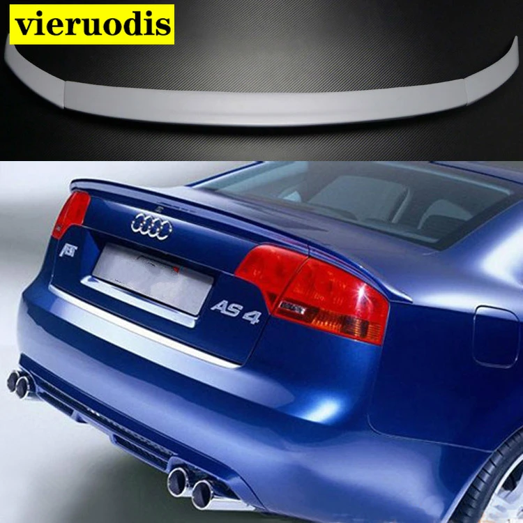 A4 B7 PU ABT Style Rear Trunk Lip Spoiler Wing For Audi A4 B7 2005-2008 Unpainted