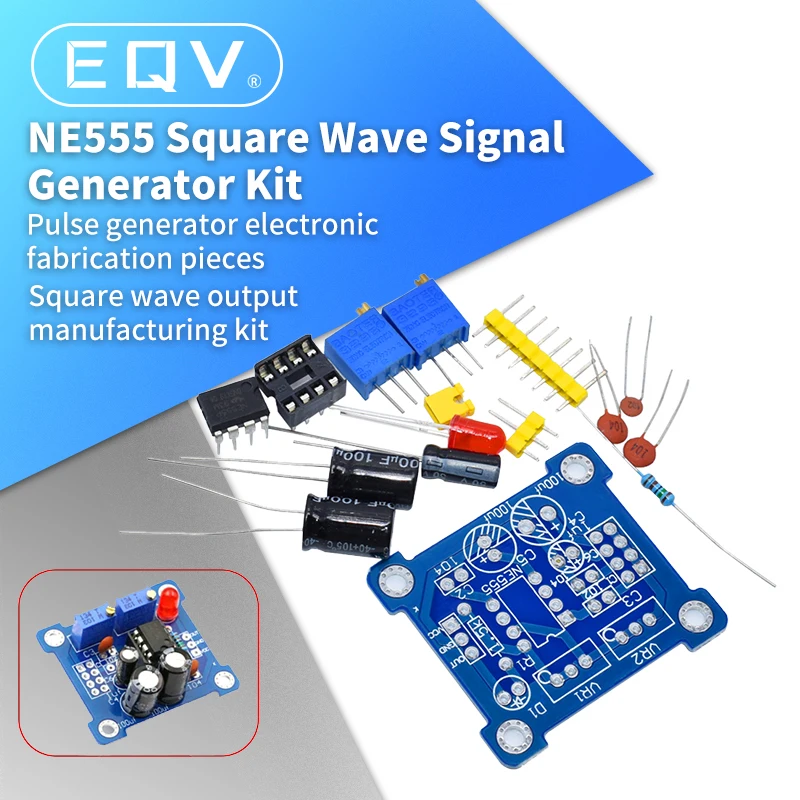 NE555 Pulse Generator Pulse Starter Duty Cycle and Frequency Adjustable Module DIY Kit Oscillator Square Wave Signal Generator