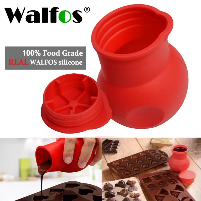 

WALFOS Practical Silicone Chocolate Melting Pot Butter Heat Milk Pourer Jug Mould Butter Sauce Milk Baking Pouring