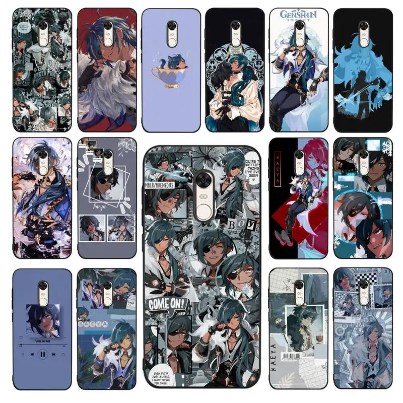 MaiYaCa Genshin Impact Kaeya Phone Case for Redmi 5 6 7 8 9 A 5plus K20 4X 6 cover