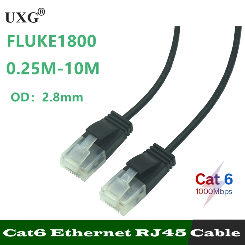 Ultra Slim Cat6 Ethernet Cable RJ45 UTP Network Cable Patch Cord Cat6a Lan Cables For Laptop Router for Desktop Computers Modem